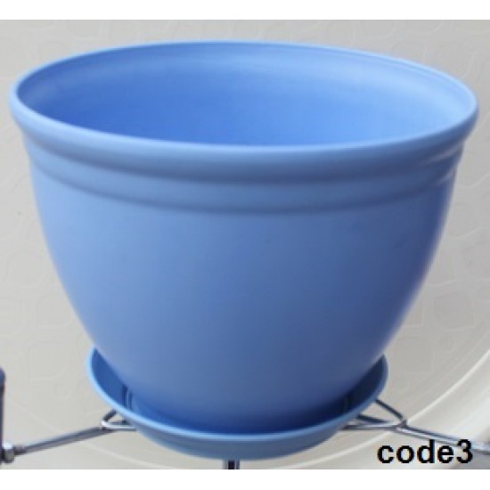 گلدان رنگ آبی برای گل و گیاه سایز متوسط